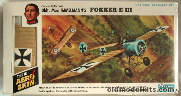 Renwal 1/48 Oblt. Max Immelmann's Fokker E.III (E-III) Aero Skin, 283-149 plastic model kit